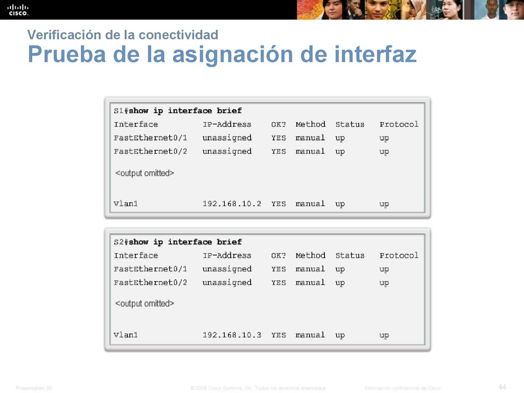Verificación de la conectividad Prueba de la asignación de interfaz