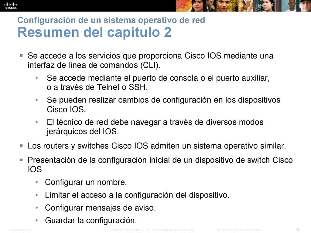 Configuración de un sistema operativo de red Resumen del capítulo 2