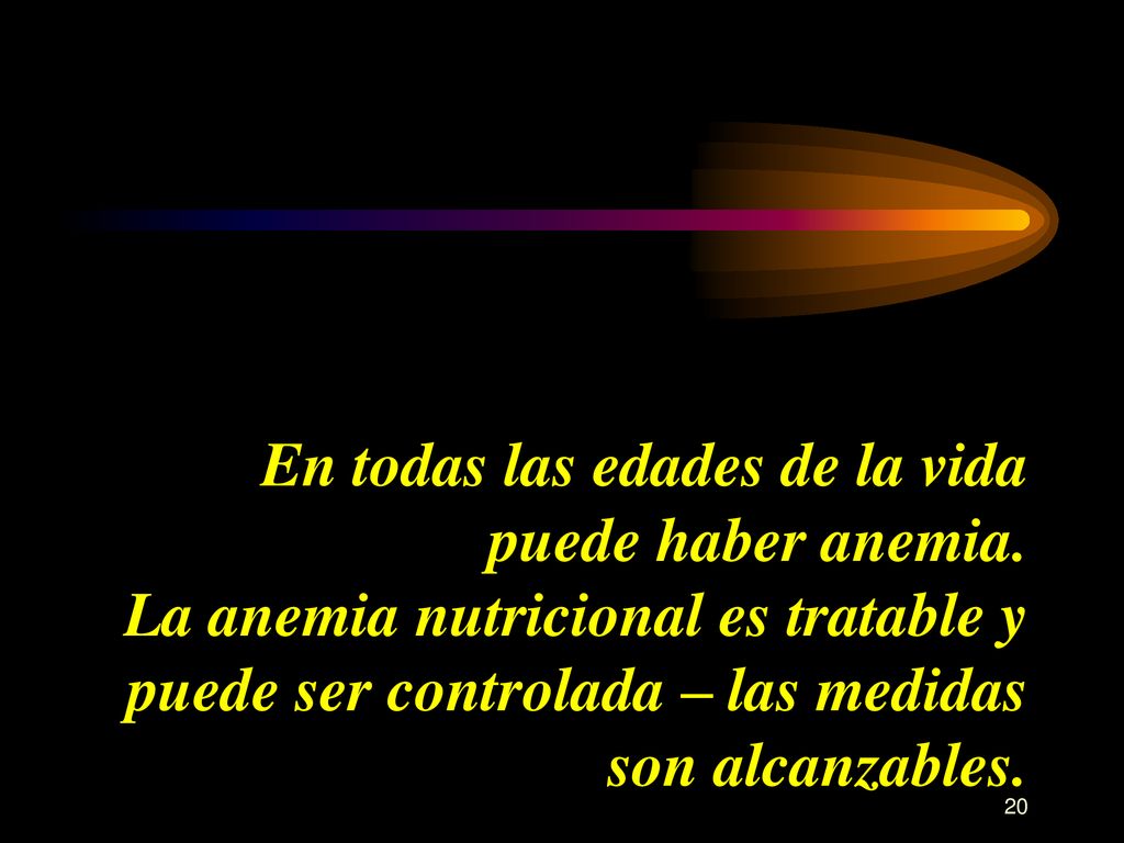 En todas las edades de la vida puede haber anemia