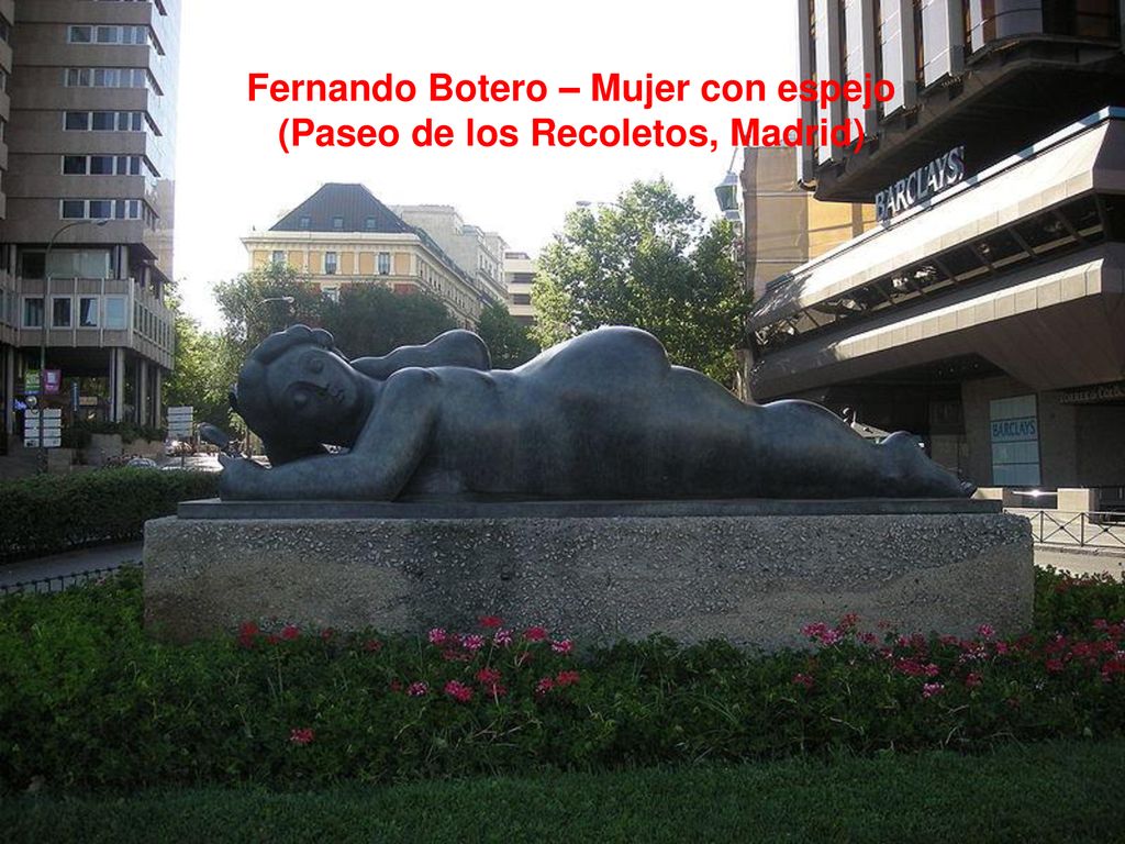 Fernando Botero – Mujer con espejo (Paseo de los Recoletos, Madrid)