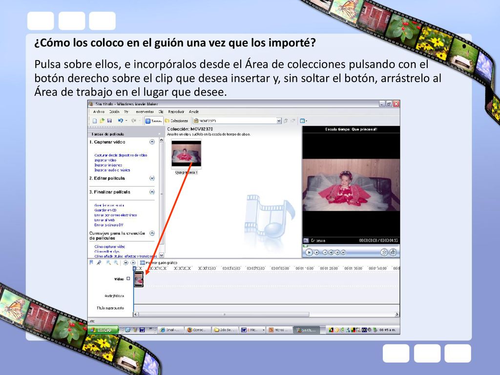 ¿Cómo los coloco en el guión una vez que los importé