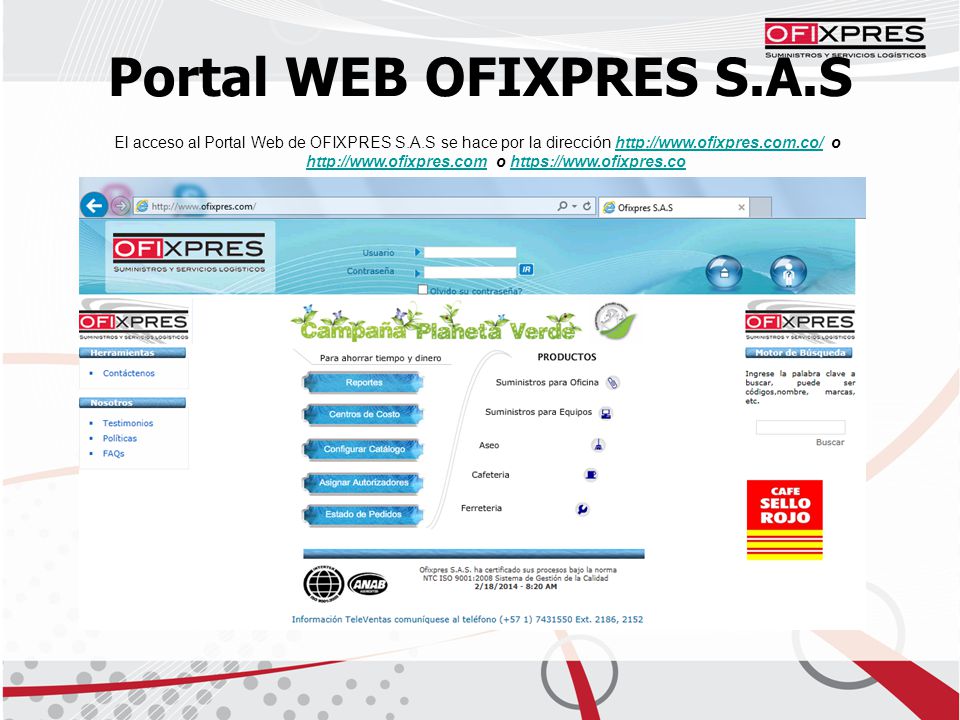 Portal WEB OFIXPRES S.A.S