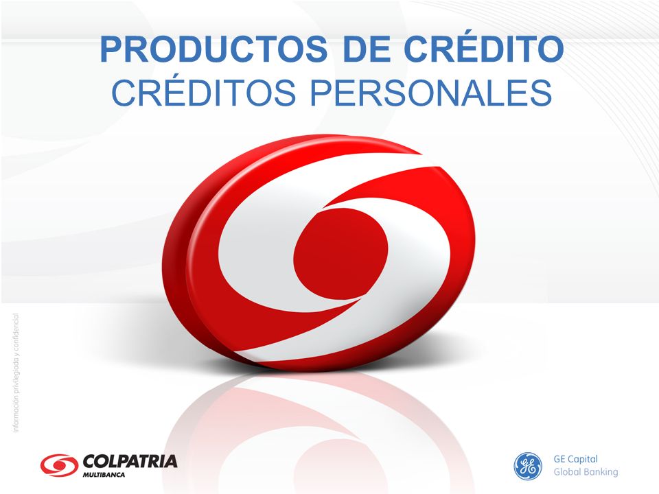 PRODUCTOS DE CRÉDITO CRÉDITOS PERSONALES