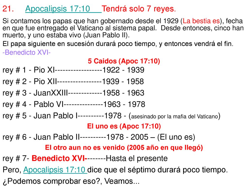 El otro aun no es venido (2005 año en que llegó)