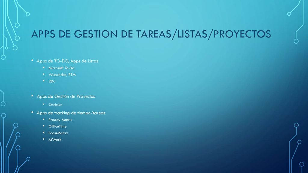 Apps de GESTION de tareas/listas/proyectos
