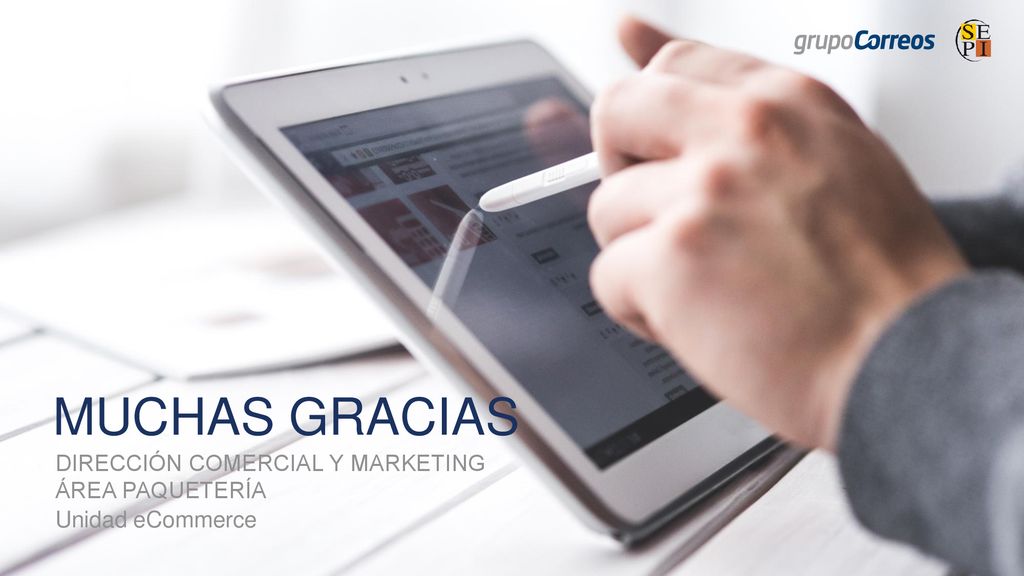 MUCHAS GRACIAS DIRECCIÓN COMERCIAL Y MARKETING ÁREA PAQUETERÍA