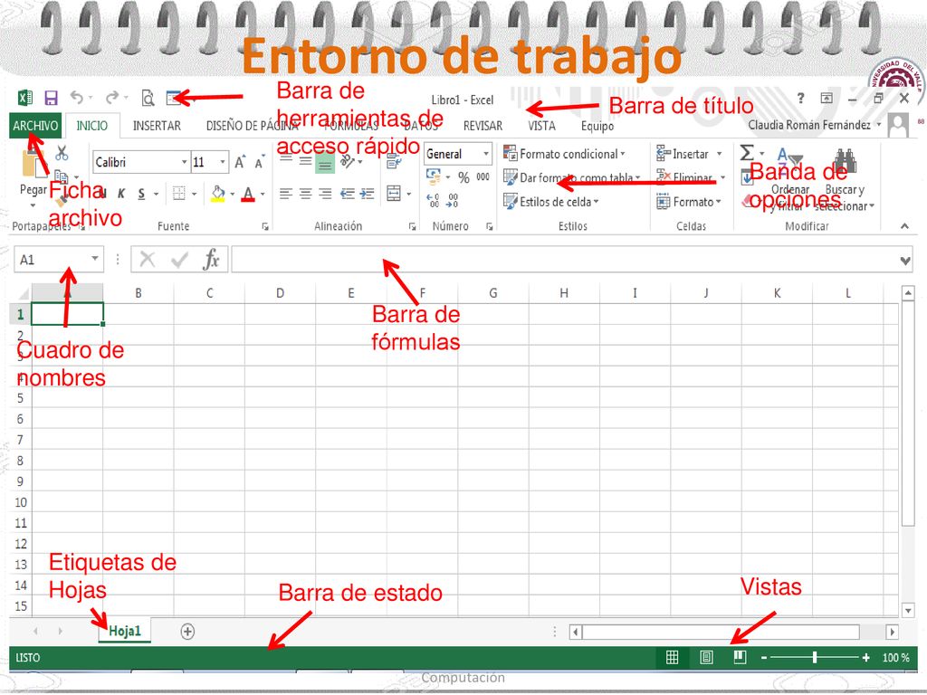 Entorno de trabajo Barra de herramientas de acceso rápido