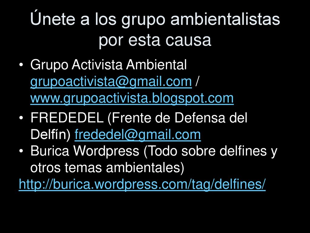 Únete a los grupo ambientalistas por esta causa