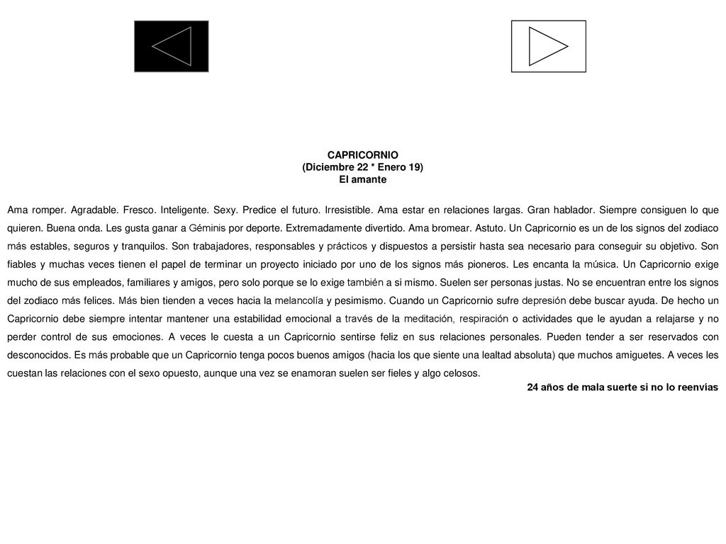 CAPRICORNIO (Diciembre 22 * Enero 19) El amante.