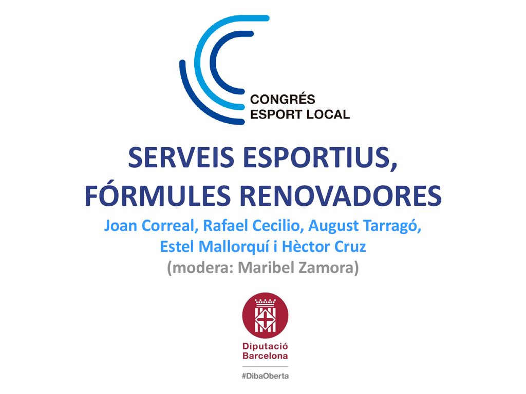 Serveis Esportius, fórmules renovadores Joan Correal, Rafael Cecilio, August Tarragó, Estel Mallorquí i Hèctor Cruz (modera: Maribel Zamora)