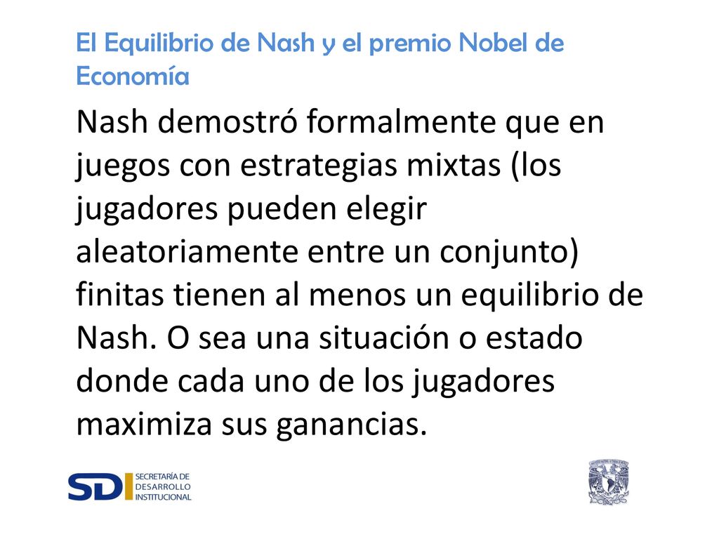 El Equilibrio de Nash y el premio Nobel de Economía