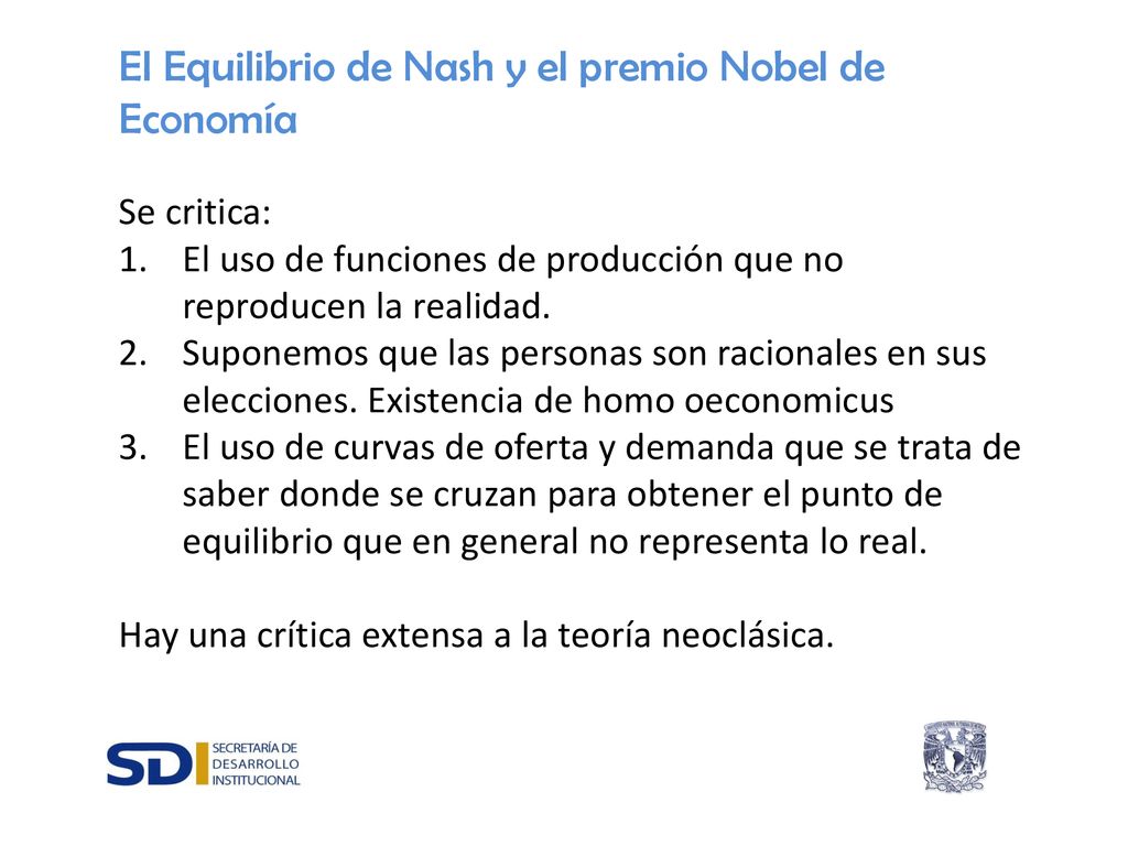 El Equilibrio de Nash y el premio Nobel de Economía