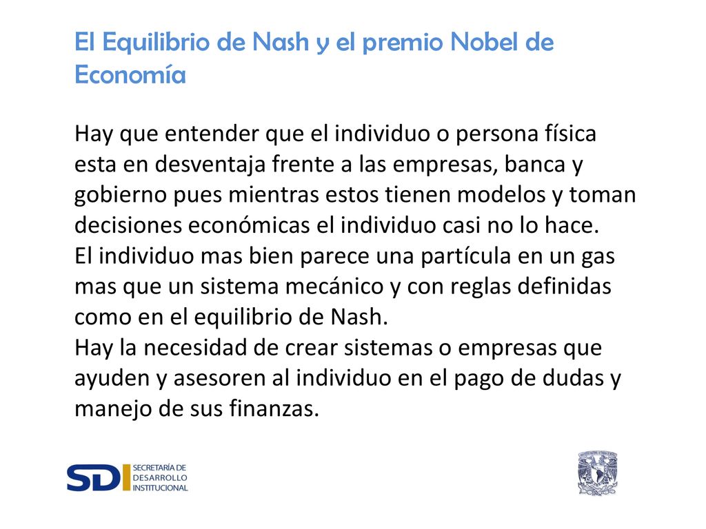 El Equilibrio de Nash y el premio Nobel de Economía