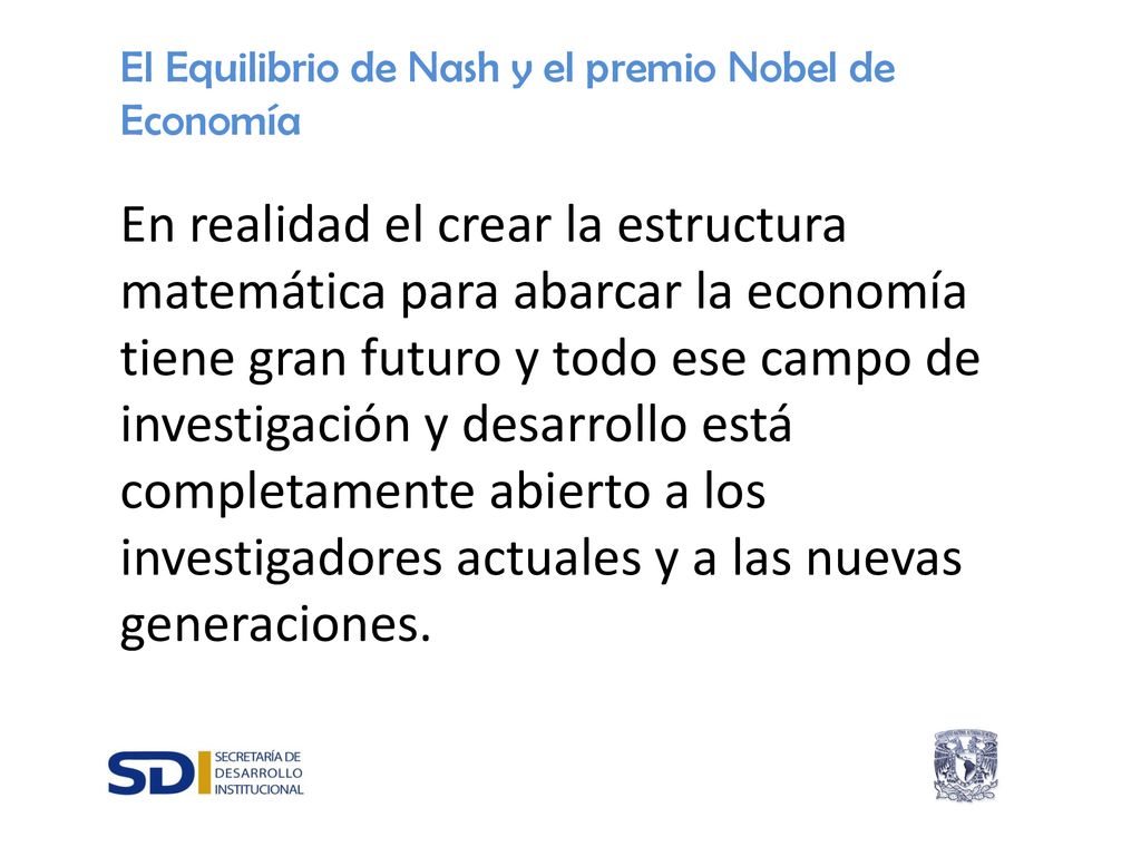 El Equilibrio de Nash y el premio Nobel de Economía