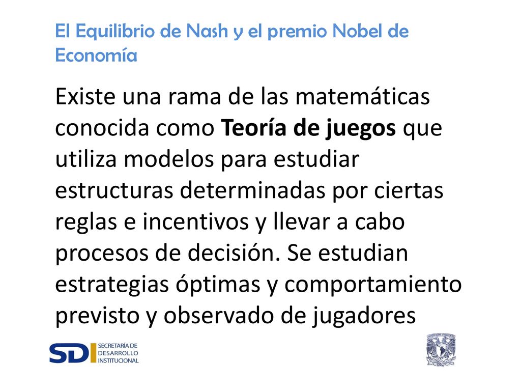 El Equilibrio de Nash y el premio Nobel de Economía
