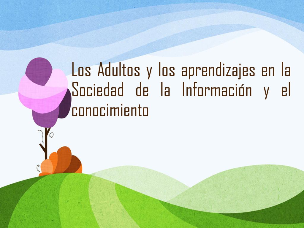 Los Adultos y los aprendizajes en la Sociedad de la Información y el conocimiento