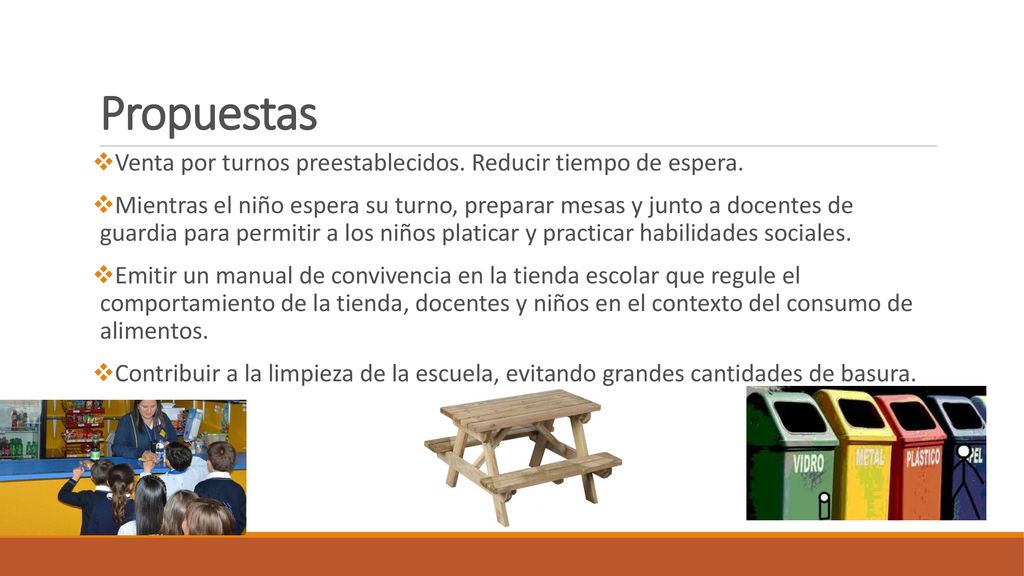 Propuestas Venta por turnos preestablecidos. Reducir tiempo de espera.