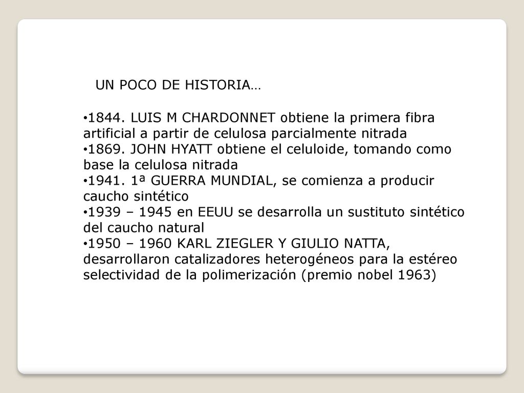 UN POCO DE HISTORIA… LUIS M CHARDONNET obtiene la primera fibra artificial a partir de celulosa parcialmente nitrada.