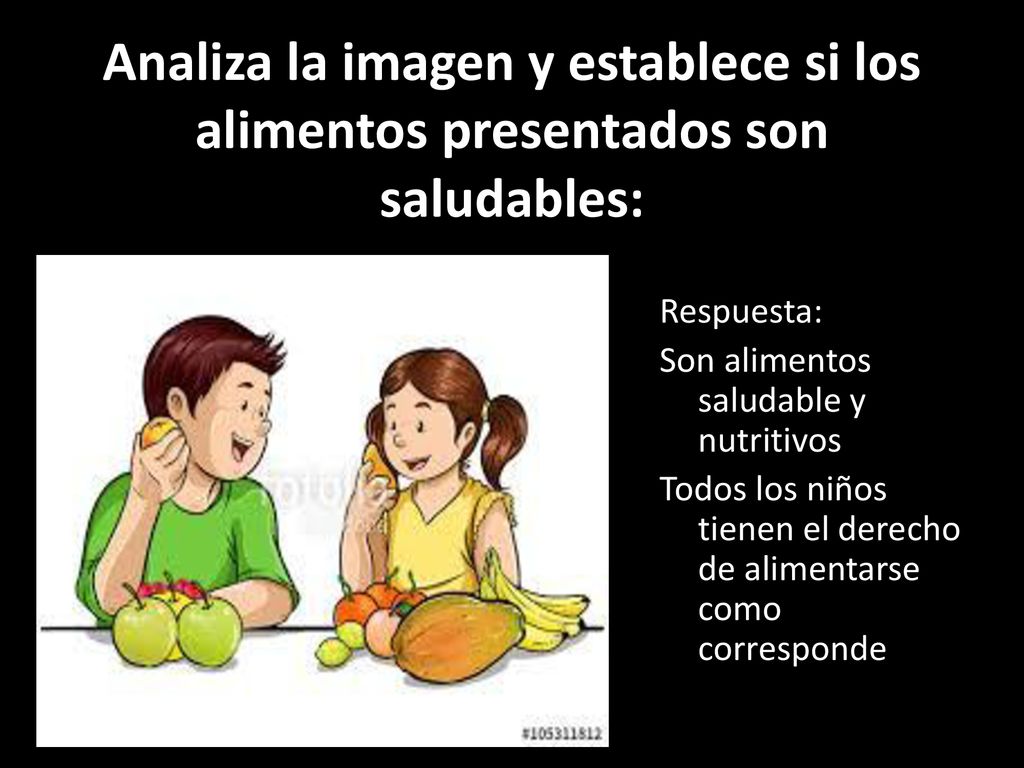 Analiza la imagen y establece si los alimentos presentados son saludables:
