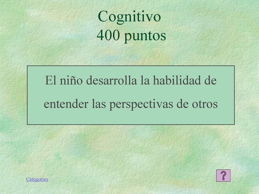 El niño desarrolla la habilidad de entender las perspectivas de otros