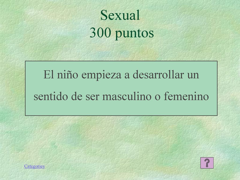 El niño empieza a desarrollar un sentido de ser masculino o femenino