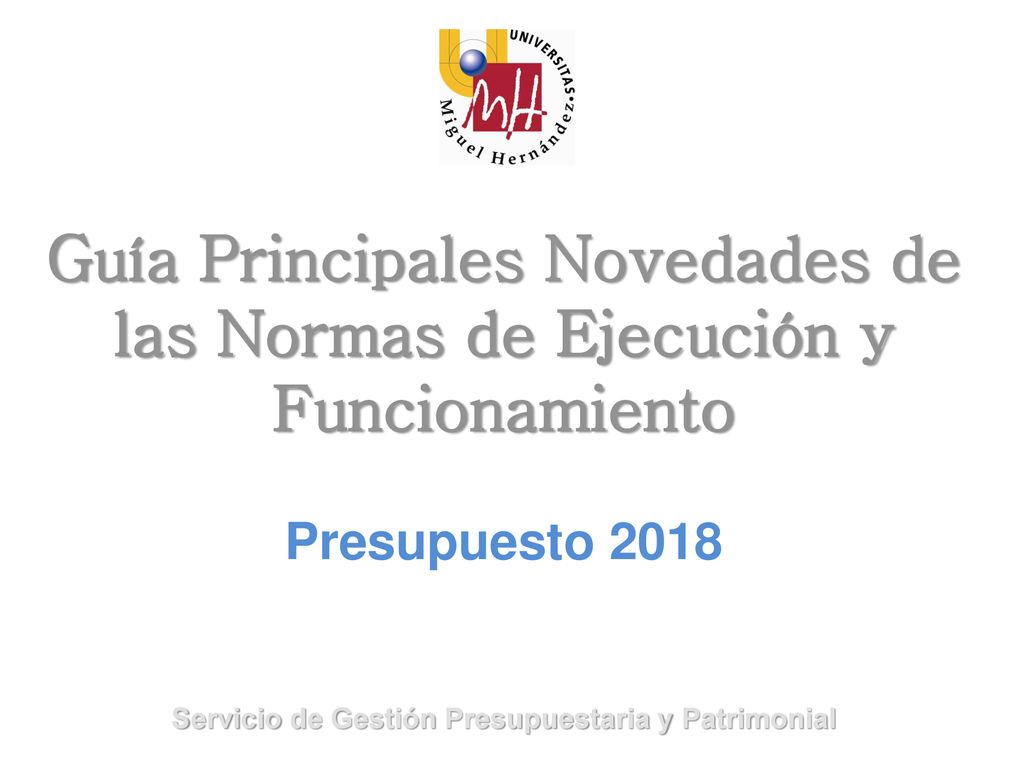 Guía Principales Novedades de las Normas de Ejecución y Funcionamiento