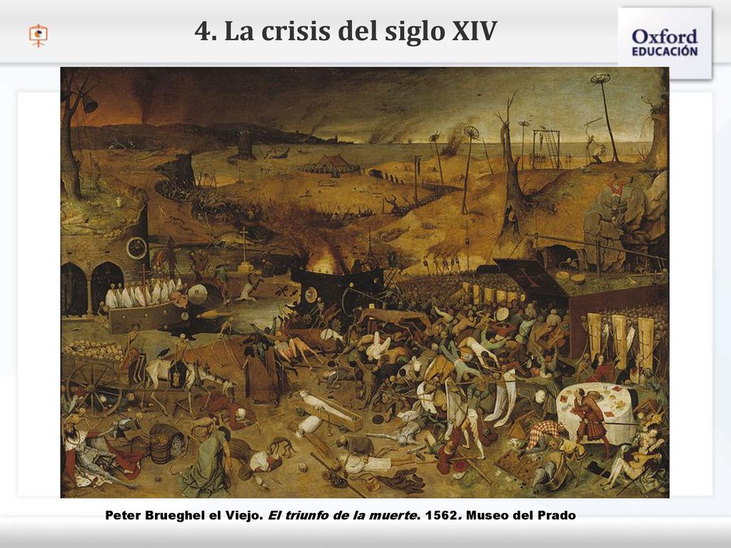 4. La crisis del siglo XIV Peter Brueghel el Viejo. El triunfo de la muerte Museo del Prado