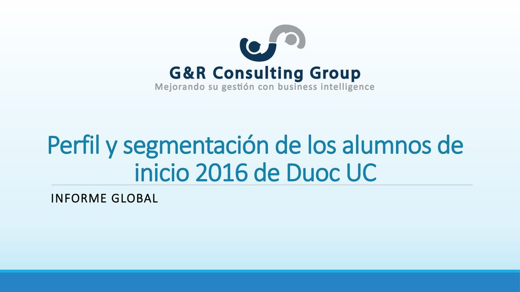 Perfil y segmentación de los alumnos de inicio 2016 de Duoc UC