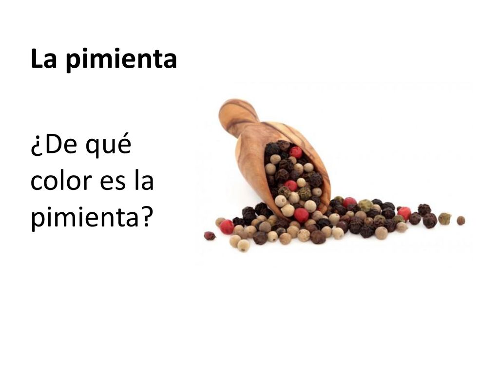 La pimienta ¿De qué color es la pimienta