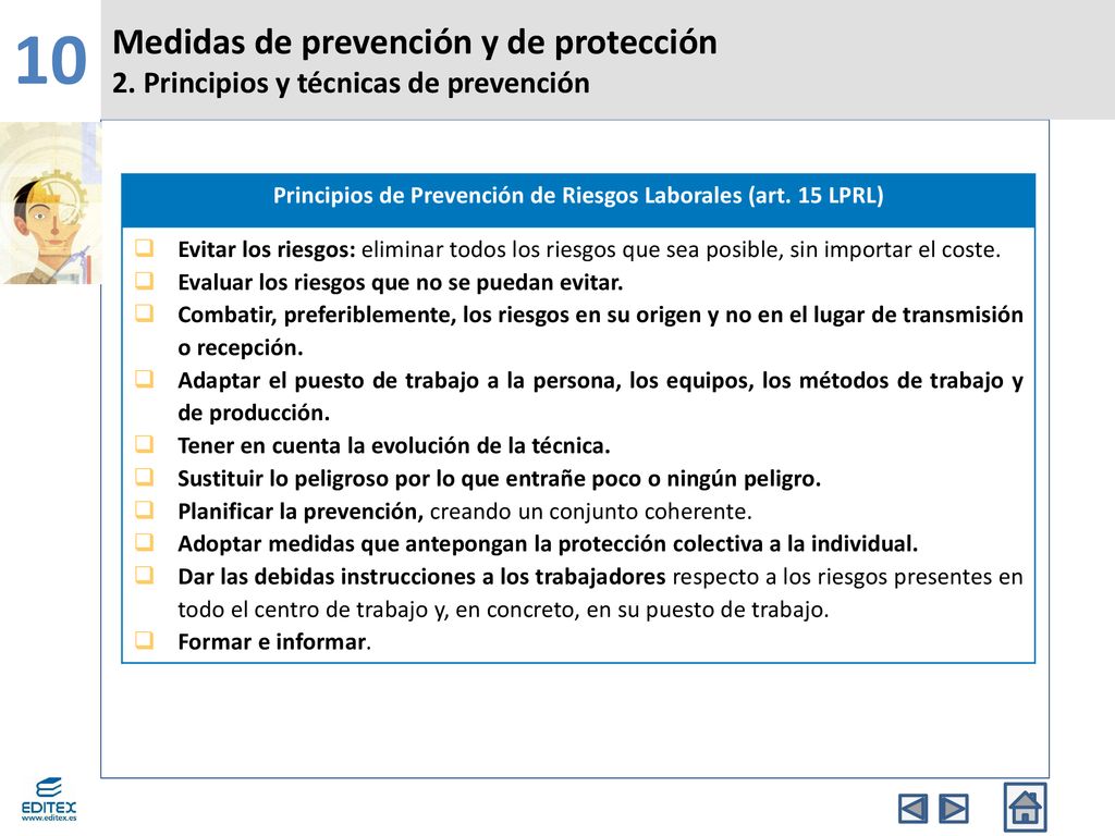 Principios de Prevención de Riesgos Laborales (art. 15 LPRL)