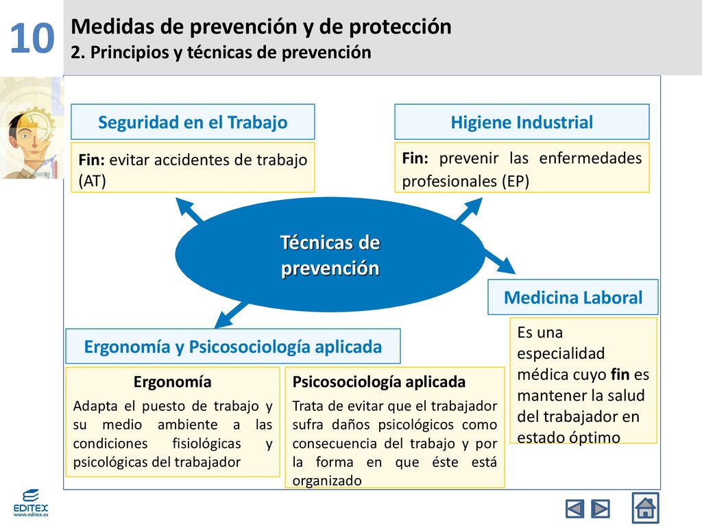 10 Medidas de prevención y de protección Técnicas de prevención