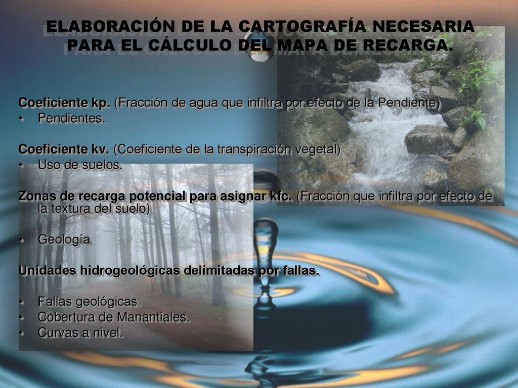 ELABORACIÓN DE LA CARTOGRAFÍA NECESARIA PARA EL CÁLCULO DEL MAPA DE RECARGA.
