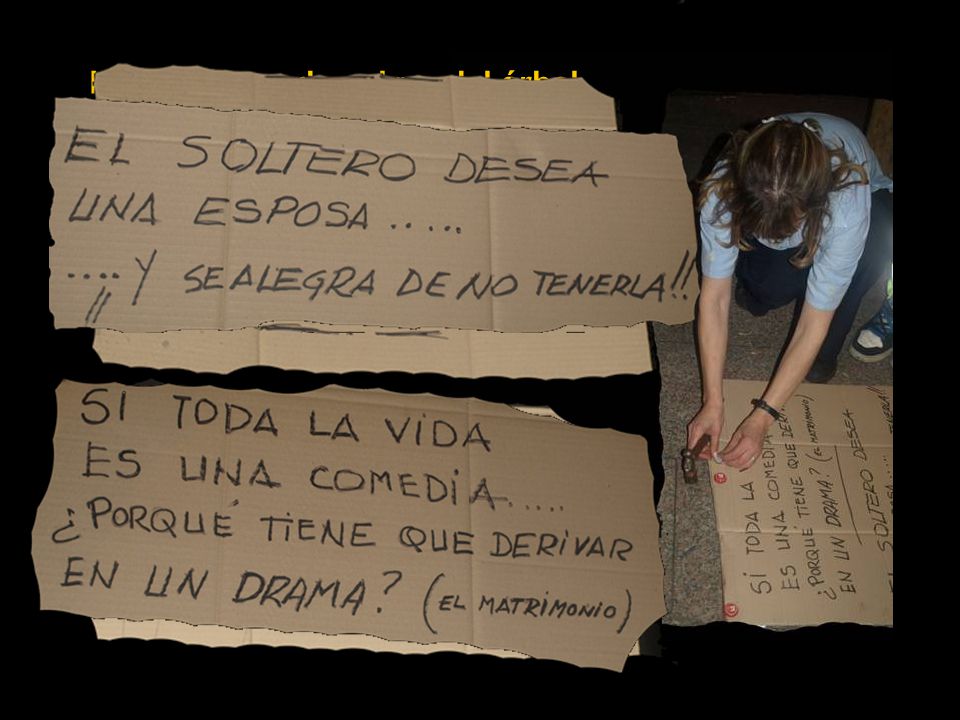 Llega la hora de colgar del árbol carteles con coplas alusivas al bando contrario …
