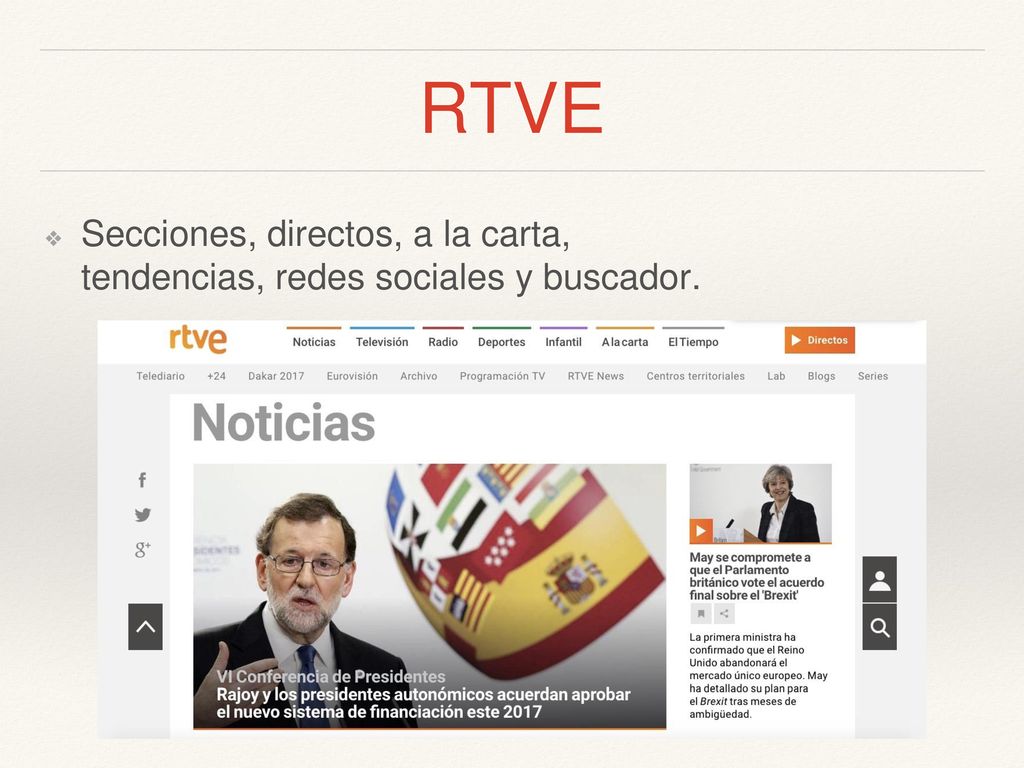 RTVE Secciones, directos, a la carta, tendencias, redes sociales y buscador.