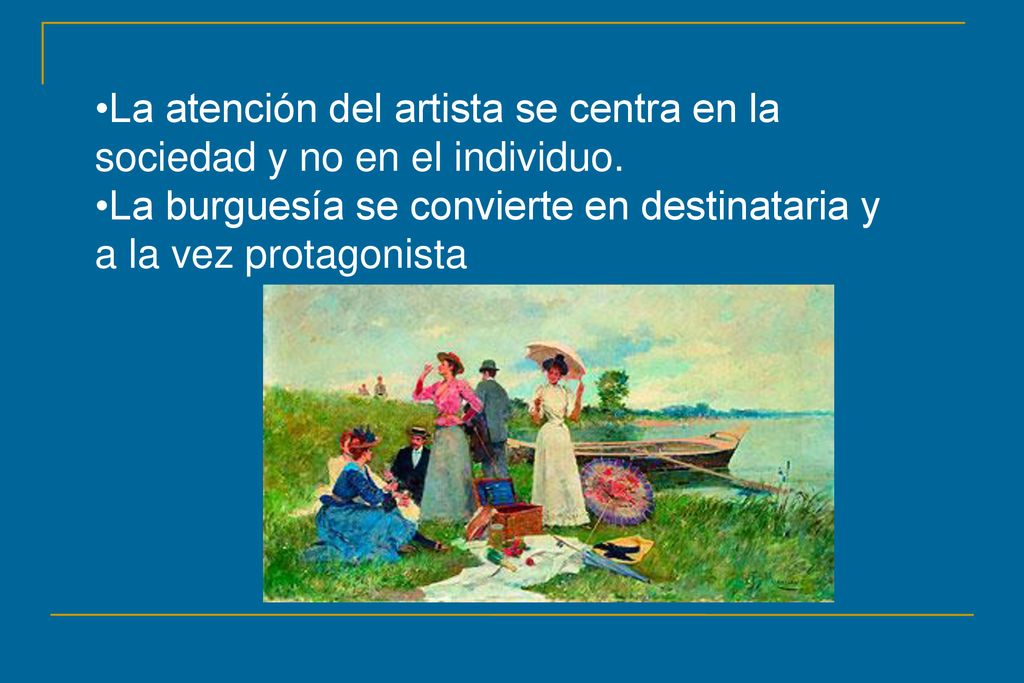 La atención del artista se centra en la sociedad y no en el individuo.
