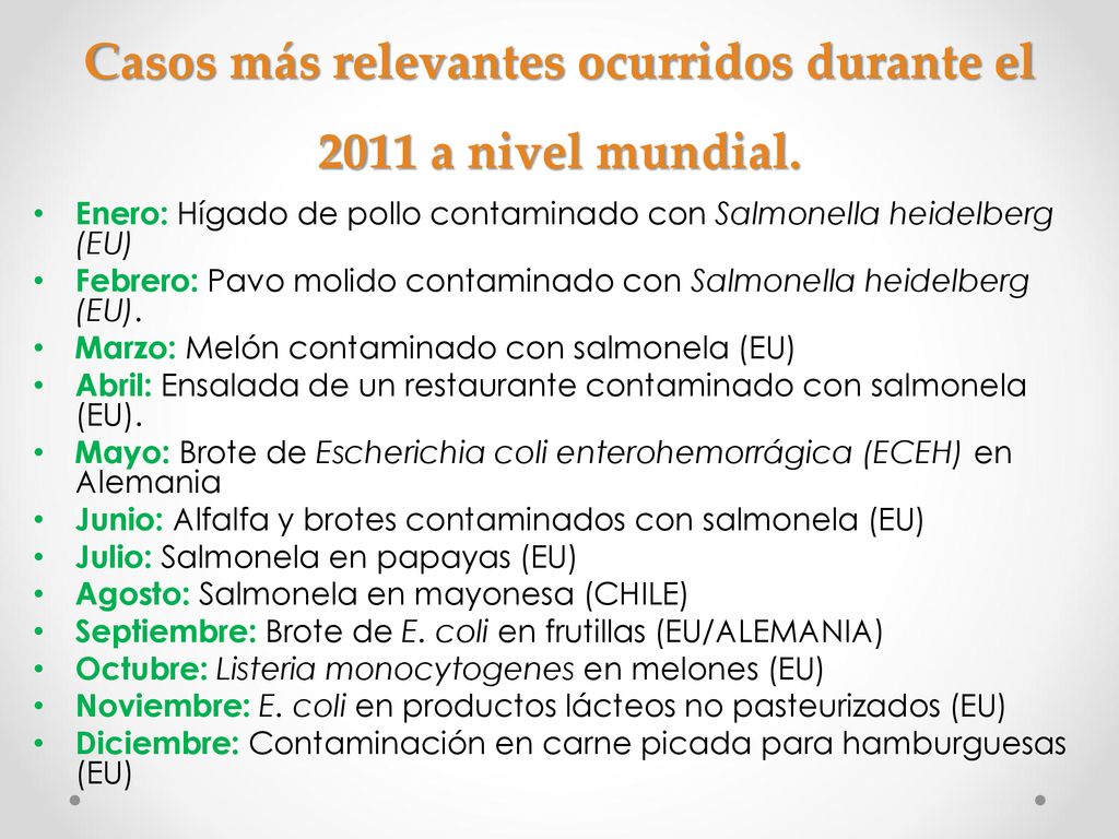 Casos más relevantes ocurridos durante el 2011 a nivel mundial.