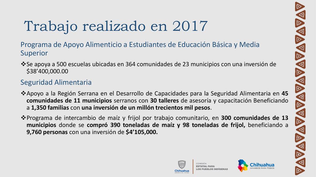 Trabajo realizado en 2017 Programa de Apoyo Alimenticio a Estudiantes de Educación Básica y Media Superior.