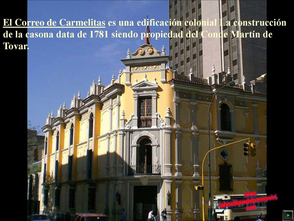 El Correo de Carmelitas es una edificación colonial La construcción de la casona data de 1781 siendo propiedad del Conde Martín de Tovar.