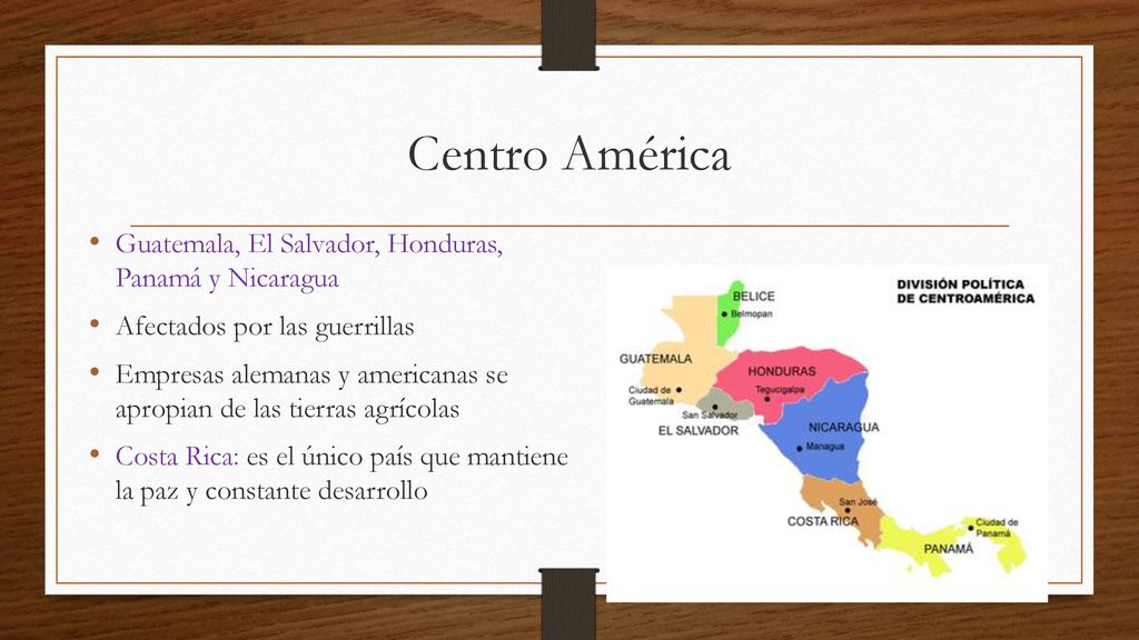 Centro América Guatemala, El Salvador, Honduras, Panamá y Nicaragua