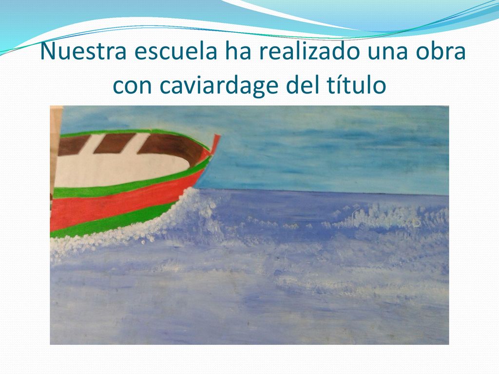 Nuestra escuela ha realizado una obra con caviardage del título