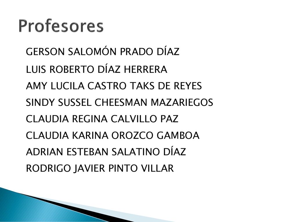 Profesores GERSON SALOMÓN PRADO DÍAZ LUIS ROBERTO DÍAZ HERRERA