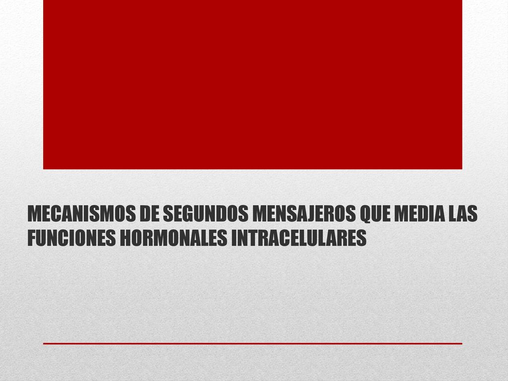 Mecanismos de segundos mensajeros Que media las funciones hormonales intracelulares