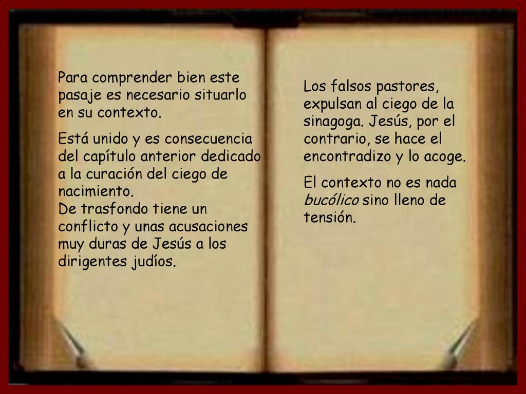 Para comprender bien este pasaje es necesario situarlo en su contexto.