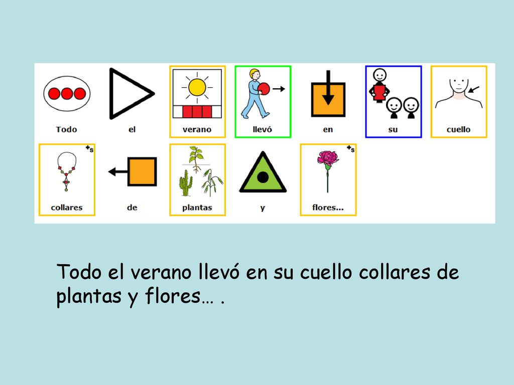 Todo el verano llevó en su cuello collares de plantas y flores… .