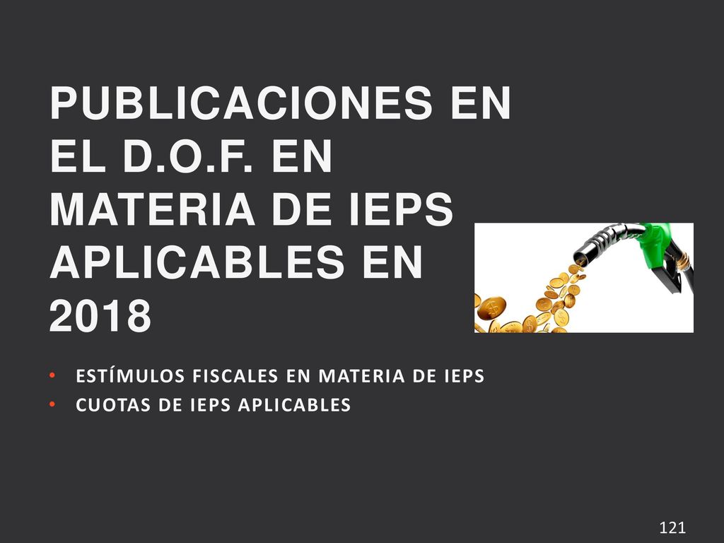 PUBLICACIONES EN EL D.O.F. EN MATERIA DE IEPS APLICABLES EN 2018