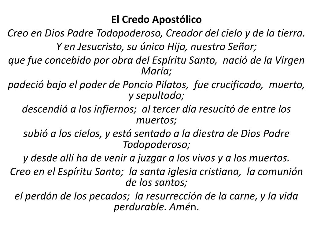 Creo en Dios Padre Todopoderoso, Creador del cielo y de la tierra.