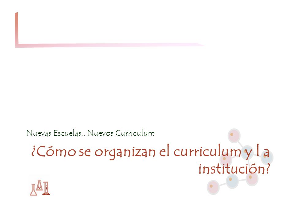 ¿Cómo se organizan el curriculum y l a institución
