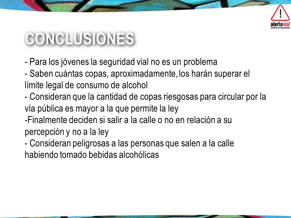 - Para los jóvenes la seguridad vial no es un problema