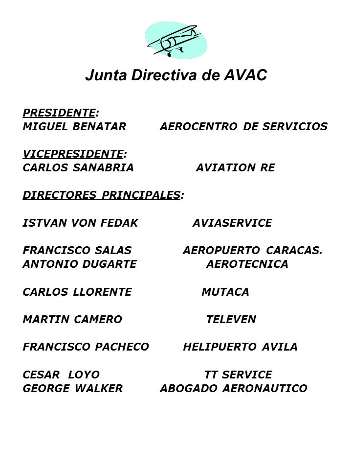 Junta Directiva de AVAC
