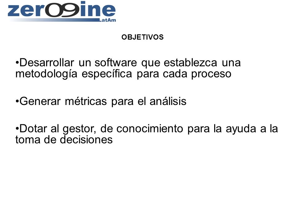 Generar métricas para el análisis